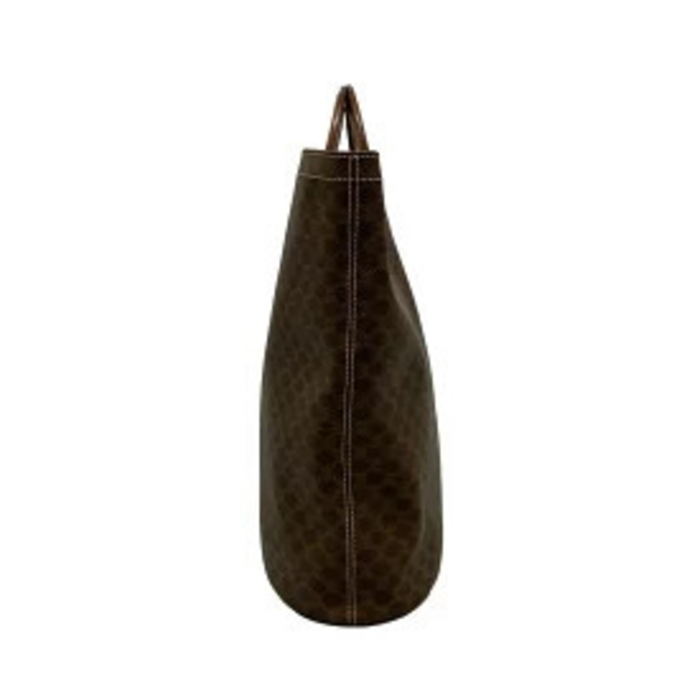 Celine Macadam Tote Bag Dark Brown Leather